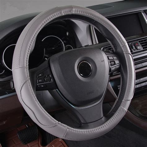 2018 New Design Genuine Leather Car Steering Wheel Cover 38cm Universal