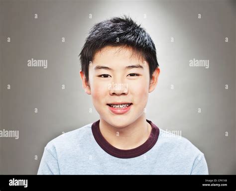 Portrait Of Young Asian Teenage Boy Stock Photo Alamy