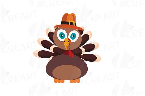 Colorful Thanksgiving Turkey Clip Art Happy Thanksgiving
