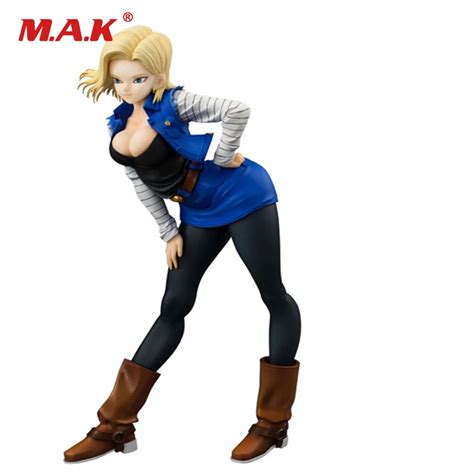 18cm Cartoon Anime Figure Dragon Ball Z Girls Gals Android 18 Lazuli Sexy Pvc Action Figure