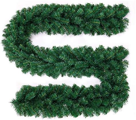 27m9ft Plain Green Christmas Garlands Undecorated Artificial Festive