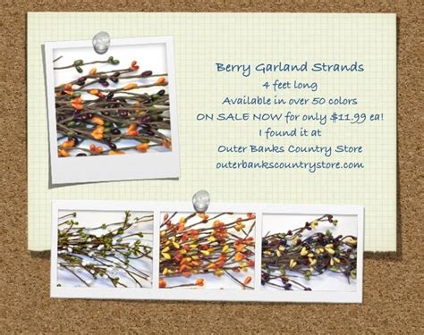 And adding a few extra christmas touches go a ling way! Berry Garlands from Outer Banks Country Store http://www.outerbankscountrystore.com/berry ...