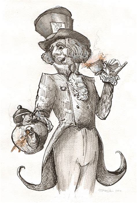 The Mad Hatter In 2023 Mad Hatter Drawing Mad Hatter Hatter