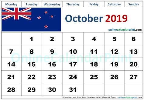20 New Zealand Calendar 2021 Free Download Printable Calendar