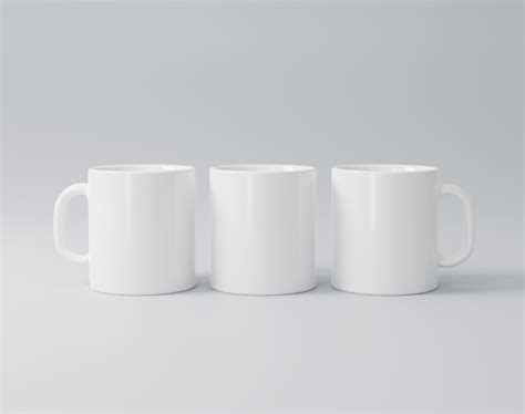 Premium Photo White Coffee Mug Mockup White Cup 3d Rendering