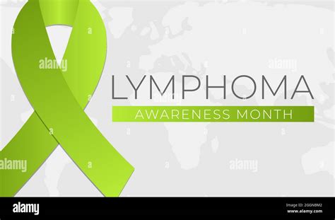 Lymphoma Cancer Awareness Month Background Illustration Banner Stock