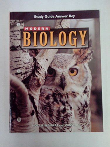 Study Guide Answer Key Modern Biology 9780030517594 Abebooks