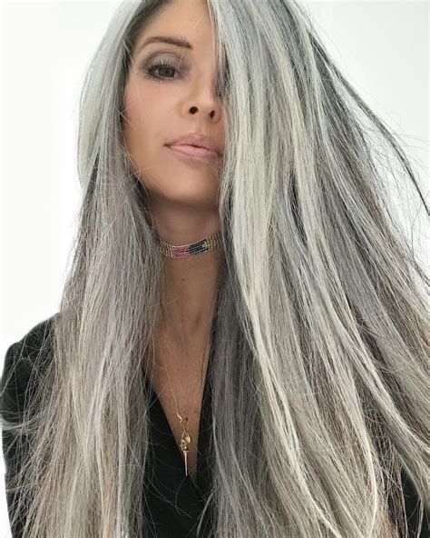 Annikavon Holdt Long Gray Hair Silver Hair Color Silver Hair