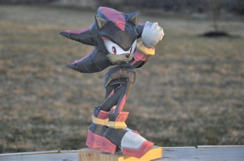Papercraftclose Up Shadow The Hedgehog By Greatmasterofchibis On