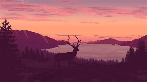 Reindeer Minimalist Call Of Sunset 4k Hd Artist 4k Wallpapers Images