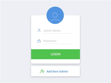 Admin Login Card By Nikunj Jardosh On Dribbble