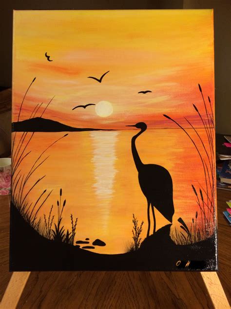 Sunset Painting By O H Картины Художественные картины Художественные рисунки