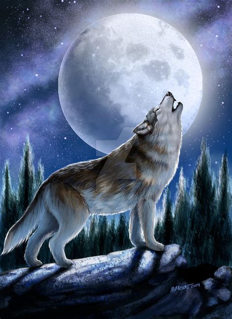 Howling Wolf By Smorrisonart On Deviantart