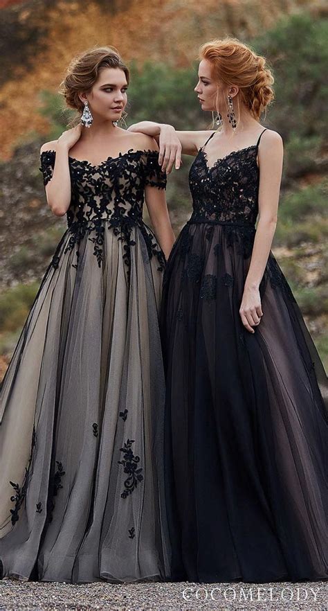 Black Colored Wedding Dresses By Cocomelody Black Ball Gown Princess
