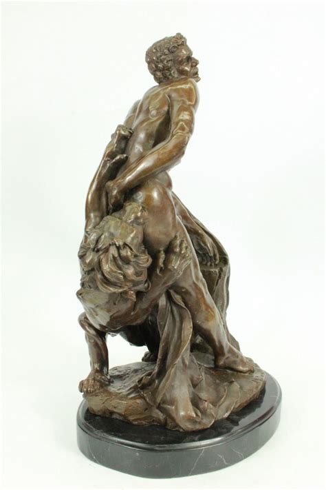 17x12 Milo Of Croton Bronze Statue Puget Greek Wrestler 26 Lbs