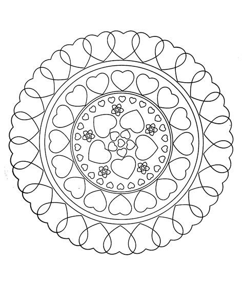 Easy Printable Easy Mandala Coloring Pages