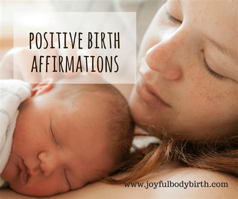 Positive Birth Affirmations Joyful Body Birth