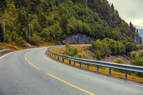 Driving A Car On A Winding Mountain Road Stock Photo Image Of Autumn