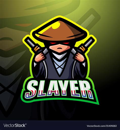 Slayer Mascot Esport Logo Design Royalty Free Vector Image