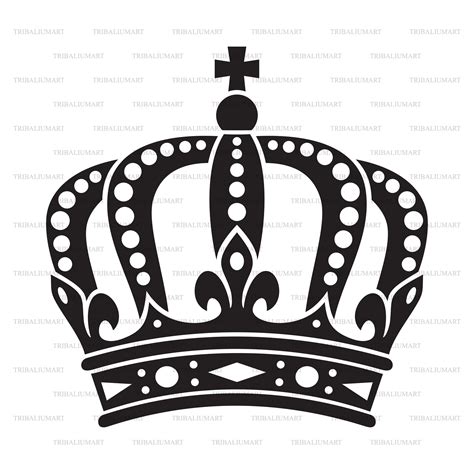 Royal Crown Heraldic Element Cut Files For Cricut Clip Art Etsy