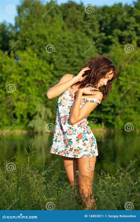 Woman Posing Outdoors Stock Image Image Of Beautiful