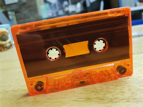 Orange clear transparent cassette - Tapeline Ltd