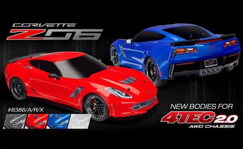 Traxxas Corvette Z06 Bodies For 4 Tec 20 Rc Car Action