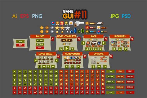 Game Gui 11 Graphics ~ Creative Market