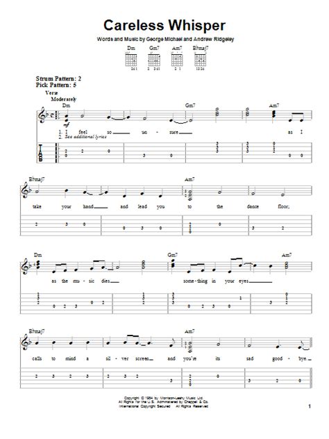 George Michael Careless Whisper Tekst - Careless Whisper by George Michael - Easy Guitar Tab - Guitar Instructor