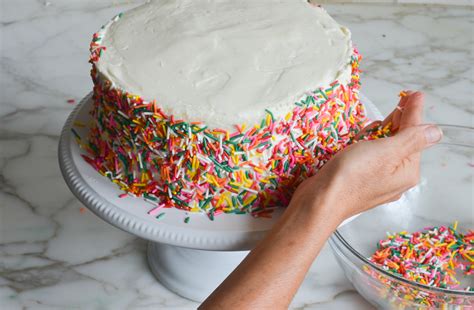 Rainbow Sprinkle Funfetti Cake Once Upon A Chef