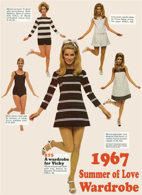 1967 Summer Of Love Late 60s Mod Short Miniskirt Dress Stripes