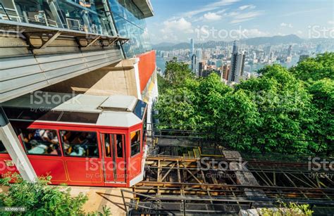 Peak Tram In Hong Kong Victoria Peak Stock Photo Download Image Now