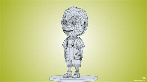 Boy Character Cartoon Wireframe Boy Character Wireframe Characters