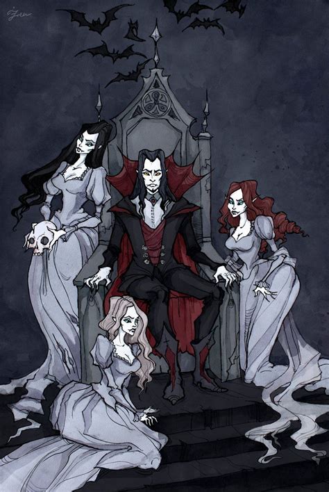 Dracula And His Brides By Irenhorrors On Deviantart Dark Fantasy Art Horror Art Vampire Art