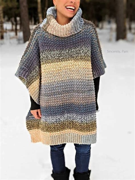 20 Free Crochet Poncho Patterns For All Sizes Beautiful Dawn Designs