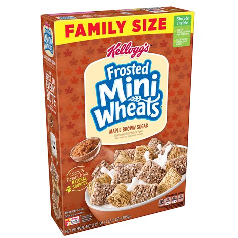 Kelloggs Breakfast Cereal Frosted Mini Wheats Maple Brown Sugar 21