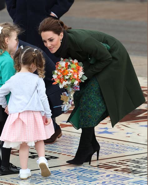 Kate Middleton Michael Kors Peacock Dress Popsugar Fashion