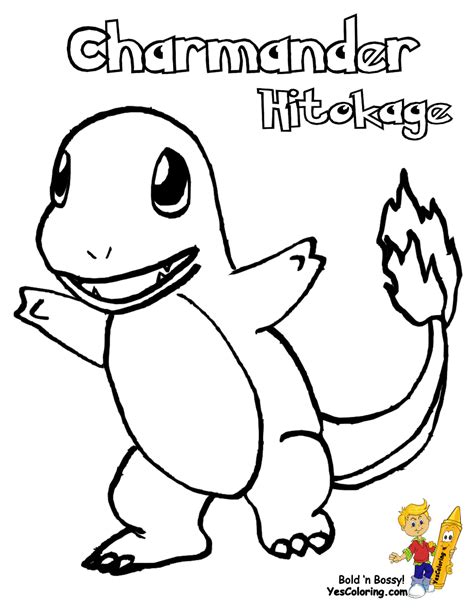 For boys and girls, kids and adults, teenagers and toddlers, preschoolers and older kids at school. Pokemon Coloring Sheet Charmander at YesColoring