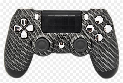 Carbon Fiber And Silver Chrome Ps4 Controller Ps4 Controller Red And