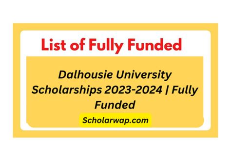 Dalhousie University Scholarships 2023 2024 Fully Funded