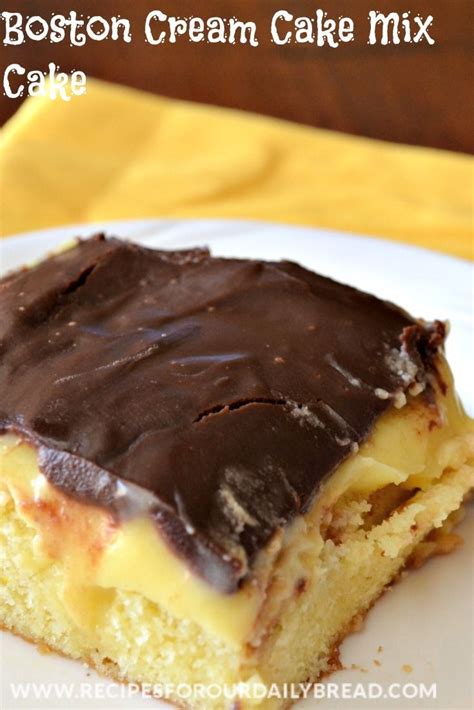 Enjoy your keto boston cream poke cake! How to make a delicious and easy boston cream poke cake ...