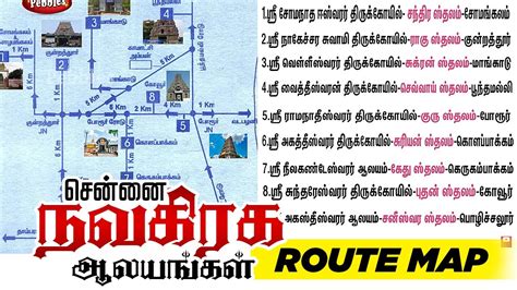 Chennai Navagraha Templesroute Map சென்னை நவகிரக கோவில்கள் I