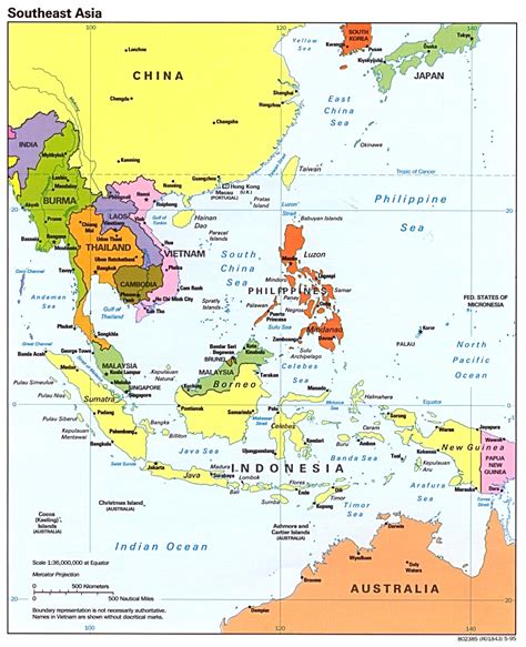 Map Of Southeast Asia Region Maps Of Asia Regional Political City
