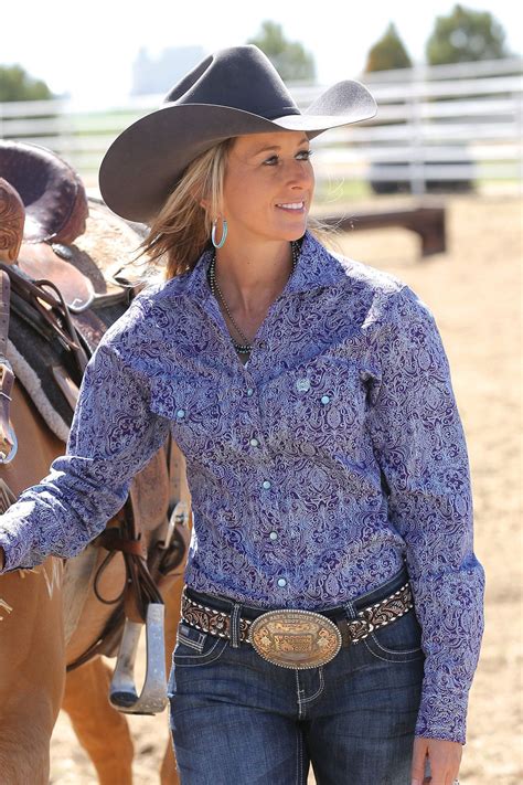 Cinch Womens Long Sleeve Snap Up Purple Western Shirt Msw9200004