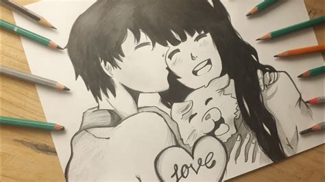 Como Dibujar A Una Pareja Anime Dibujos A Lapiz Dibujos De Amor Youtube