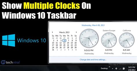 How To Add Multiple Clocks On Windows 10 Taskbar Laptrinhx