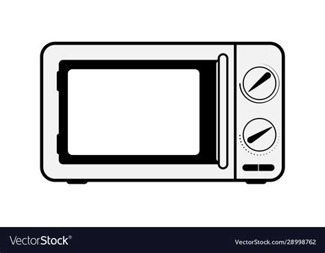 Home Appliances Simple Drawing Microwave Oven Vector Image