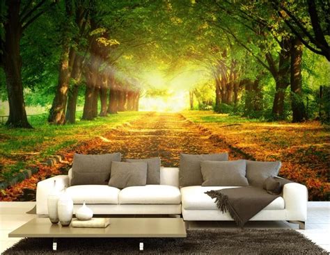 Custom Photo 3d Room Wallpaper Mural Natural Forest Scenery Painting Picture 3d Wall Murals