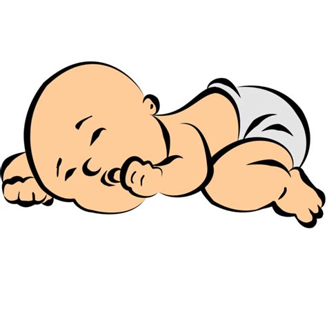 Baby Boy Sleeping Clipart Black And White