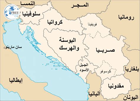 خريطة ألبانيا وحدودها